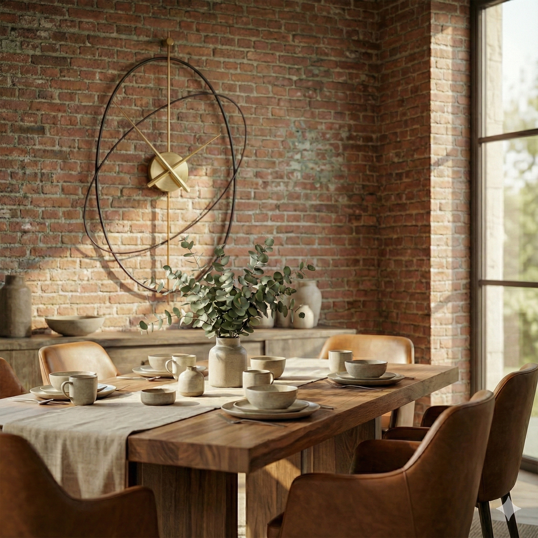 Horloge Murale en Métal - Structure Elliptique Intercalée